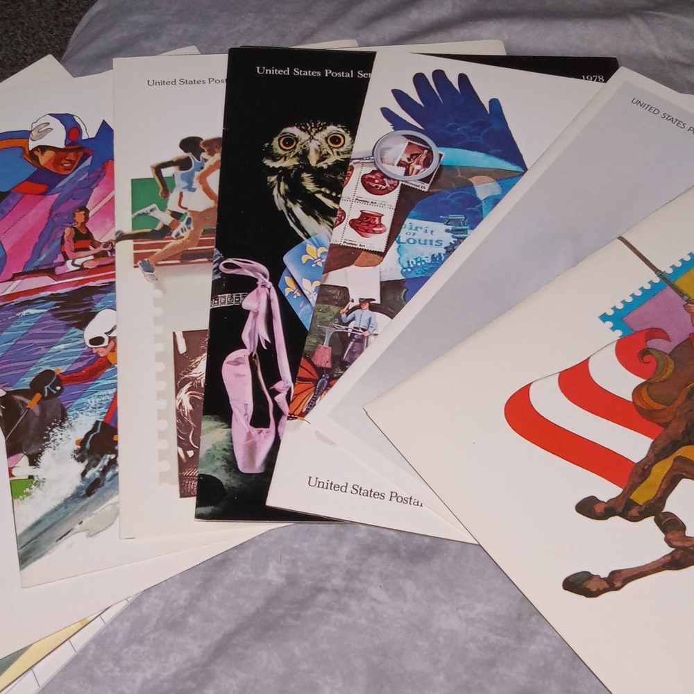 1970's To 1990s Colorful Art Stamp Collection